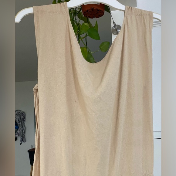 Ozma of California matador silk romper in conch beige size small. - Picture 9 of 10